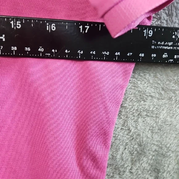 Lady Hogan Pink Polo Shirt Hydro Dri Sz XL active Wear Made In Peru - Picture 5 of 8